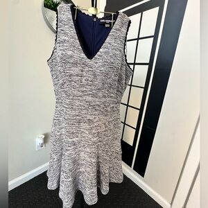 Karl Lagerfeld Blue, Silver and White Dress